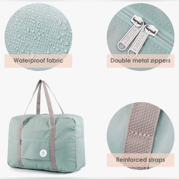 NWT 18x14x8 Foldable Travel Duffel Bag Tote, AVAILABLE IN MULTI COLORS - Picture 10 of 12